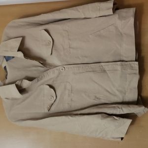 Liz Claiborne tan lightweight shacket